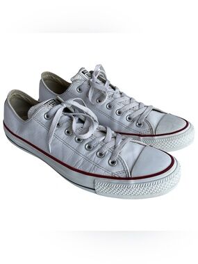 Converse Chuck Taylor All Star White Leather Low Top Sneakers Men’s Size 11